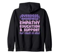 Overdose Awareness Empathy Education Support Zip Hoodie