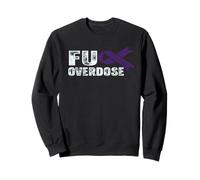 overdose awareness support retro Overdose Awareness purple Sweatshirt