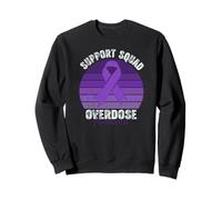 overdose awareness support retro Overdose Awareness purple Sweatshirt