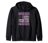 Overdose Awareness Supporters Advocacy Unity Embrace Zip Hoodie