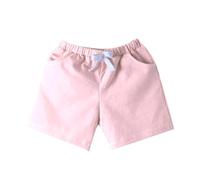 OverDose Boutique Children's Candy Colored Colored Cotton Shorts Sports Pants Spring Summer Elastic Waist Comfortable Casual Student Kindergarten Boys and Girls Shorts Toddler (Pink, 18-24 Months)