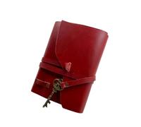 OVERDOSE Deckle Red with Key Leather Journals - Vintage Leather Journal Men Women Travel Journal & Sketch Writing Journal Personal Diary Sketchbook Book of Shadows - 5 X 7 inches | 12 x 17 cm