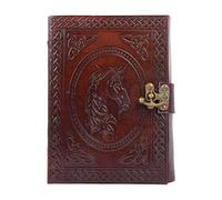 OVERDOSE Horse Leather Journal - Antique Handmade Unlined Paper | Leather Bound Journal | Leather Sketchbook - Drawing Journal | Notebook - Vintage Brown Diary- 5"x7" inches | 12 x 17 cm