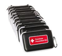 OVERDOSE KITS Fentanyl Test Strips and Naloxone Case | Compact Design for Easy Carry and Storage | Fentanyl Test Strips or Naloxone Not Included (10, Black)