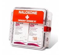 OVERDOSE KITS Outdoor Waterproof Naloxone Emergency Cabinet - Clear Gasket-Sealed Wall Mount Storage Case - Naloxone Not Included
