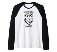 Overdressed River Bandit Graphic Fox Animal Nature Outdoor Raglan Baseball Tee