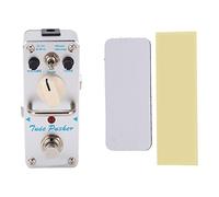 Overdrive Analogue Effect Pedal Silver, Classic Tones with Boost and Normal Modes - Valve Combination Simulator, Metal Body, Ideal for Guitar Players