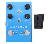 Overdrive Dual Channel Pedal Drive Boost Knob Effect Pedal for Electric Guitar Bass DC 9V Input Professional Alloy Case Matte Texture