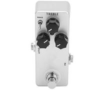 Overdrive Effect Pedal, Electric Guitar Accessory with 2 Voice Modes, Treble Output Gain Knob, Silver Metal Shell - True Bypass Switch, Durable Construction, Easy Control for