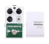 Overdrive Guitar Effect Pedal with 2 Tone Modes, White Metal Chassis, DC 9V, 6.35mm Input Output - True Bypass Analog Circuit, LED Indicator, Durable Performance for Live and