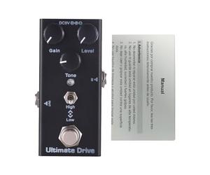 Overdrive Guitar Effects Pedal with Gain, Level, Tone Controls, True Bypass, DC 9V, Black - Rich Distortion, Durable Aluminum Case, Ideal for Guitar Pedals Board