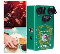 Overdrive Pedal, Guitar Overdrive Pedal Green Aluminum Alloy Shell for Guitarist for Music Club for Outdoor Performance for Music Lovers