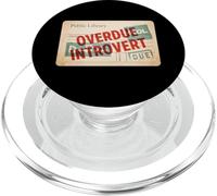 Overdue Introvert Vintage Library Card PopSockets PopGrip for MagSafe