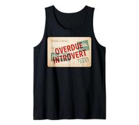 Overdue Introvert Vintage Library Card Tank Top