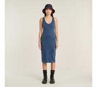 Overdyed Asymmetric Zip Dress - Medium blue - Women XXS