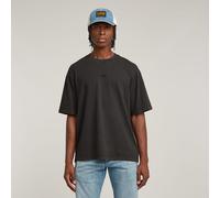 Overdyed Center Chest Boxy T-Shirt - Black - Men XS
