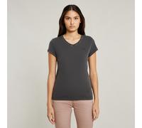 Overdyed Eyben Slim V-Neck Top 2.0 - Black - Women S