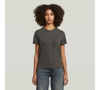 Overdyed Front Seam T-Shirt - Grey - Women L