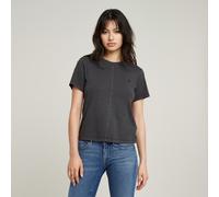 Overdyed Front Seam Top - Black - Women XXS