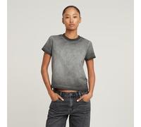 G-Star Women's Overdyed Micro Boxy Top, Black (dk black gd D26078-D756-B564), L