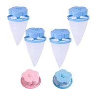Overe IndigoPetco Pet Hair Remover Laundry, Indigopetco Hair Remover, Laundry Pet Hair Catcher for Washing Machine, Reusable Household Hair Filter Washer Lint Trap Net Pouch (Blue4pcs)