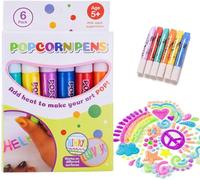 Overe Magic Puffy Pens - Print Bubble Pen Puffy 3D Art Safe Pen, Magic Popcorn Color Paint Pen, Magic Colour DIY Bubble Popcorn Drawing Pens (1box)