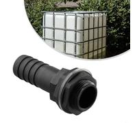 Overflow Connector, Water Butt Barbed Linking Pipe Connector, With Nut & Washer, For The Water Storage Tank