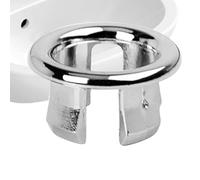 Overflow Cover Ring - Sink Drain Trim Cap, 22-24mm Round Hole Insert | Double Layer Over River Replacement Plug, Decorative Basin Overflow