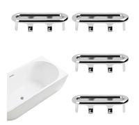 Overflow Drain Cover - 4X Sink Overflow Trim Ring, Bathroom Sink Drain Stopper Replacement | Oval Drain Hole Cap, Basin Overflow Cover, Sink Drain Trim for Garbage Disposal, Vanity Sink