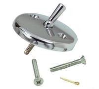 Overflow Drain Cover Panel with Three-Hole Pattern for Standard Bathtubs Offering Reliable Suppression and Solid Build (Silver)