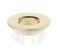 Overflow Drain Cover, Silver/Black/Gold/Metal Color Premium Pure Copper Bathroom Sink Overflow Trim Ring Durable Overflow Cover Suitable for Kitchen, Bathroom Basin Sink 23-25mm Hole (Gold)
