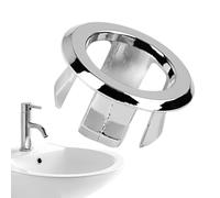 Overflow Ring for - PP Bathroom Drain, Durable Construction | Stable Installation, Round Sink Drain, Electroplated Finish To Prevent Overflow