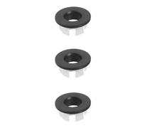 Overflow Rings, Copper Sink Overflow Caps, Round Basin Drain Hole Covers for Bathroom, Kitchen, 3 Pcs, Black