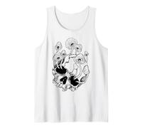 Overgrown Skull Mushrooms Death Life Tank Top
