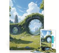 Overgrown Stone Arches in A Green Landscape Jigsaw Puzzles 1000 Piece for Teenagers Clear Logic Toy Light Relax Perfect Cut Heartfelt Gift (38x26cm)