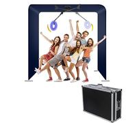 Overhead 360 Photo Booth, Automatic Spin Portable for 7-10 People, Perfect for Wedding and Party Events