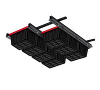 Overhead Adjustable Storage Bin Rack Brackets Gr8 Home Black One Size