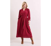Overhead Belted Puff Sleeve Midi Dress Dorothy Perkins Terracotta 12