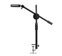 Overhead Camera Mount Desk Stand with Adjustable Arm Tabletop Phone Holder for Gimbal Fill Lights Live Streaming Recording Photography Online Teaching Crafting Baking