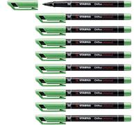 Overhead Pen - STABILO OHPen universal - Permanent Medium - Pack of 10 - green