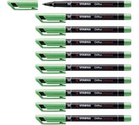 Overhead Pen - STABILO OHPen universal - Permanent Medium - Pack of 10 - green P