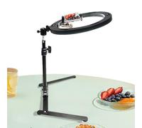 Overhead Phone Mount - 30cm Adjustable Mobile Holder, Video Broadcasting Tripod, Hands Phone Bracket, Recording Stand | Stable Metal Construction | Vlogging Live Streaming Cooking Photography Desk