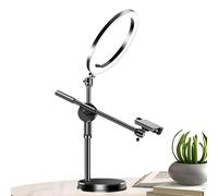 Overhead Phone Mount - Selfie Ring Light Stand | Articulating Arm Camera Mount For LED Video Lighting | Ideal For Teaching And Still Life Photography, Perfect For Content Creators And Influence