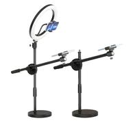 Overhead Phone Mount - Selfie Ring Light Stand, Phonee Holder | Adjustable Lighting Tripod Supports Phones Mounting, Led Video Lightingg For Live Streaming Teaching Videos Production