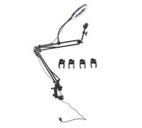 Overhead Phone Mount with Ring Light LED Desk Ring Light with Clamp for Eyelash Extension Manicure Beauty