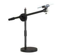 Overhead Ring Light - Articulating Arm Selfie Lamp Stand | Adjustable Phone Holder, Flexible Overhead Camera Mount Stand, Live Streaming Teaching Video Production Lighting Kit With Tripod Base
