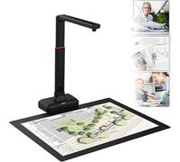 Overhead Scanner, Large Format Book & Document Scanner, 23MP USB Document Camera with Auto-Flatten and Fingerprint Removal Technologies, Multi-Language OCR