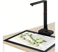 Overhead Scanner, Large Format Book & Document Scanner, 23MP USB Document Camera with Auto-Flatten, Built-in High-Brightness LED Light, Compatible with Windows & macOS