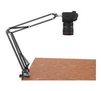 Overhead Tripod for DSLR Cameras, Heavy Duty Camera Desk Mount Stand with Flexible Articulating Boom Arm, Camera Holder Table Clamp for Canon Nikon So