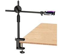 Overhead Tripod Mount for Camera Webcam Ring Light, Camera Desk Mount Articulating Arm ,360° Flexible Adjustable Webcam Mount Stand C-clamp Tabletop Light Stand for Live Streaming,Video Recording